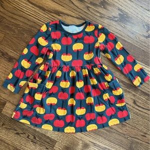 Hanna Andersson Fall Autumn Apple Girl Play Dress Size 4.